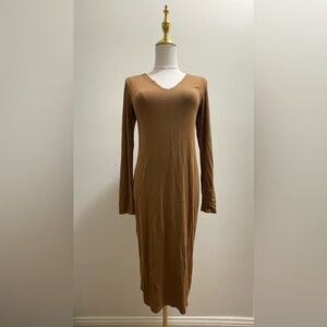 Final Touch Brown Long Sleeve Dress